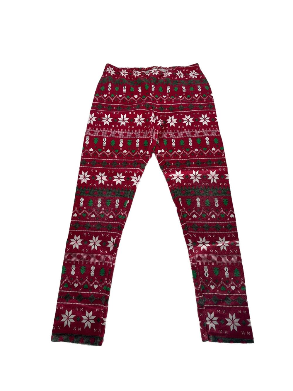 Holiday Time Girls Christmas Leggings Youth Size Medium 7-8